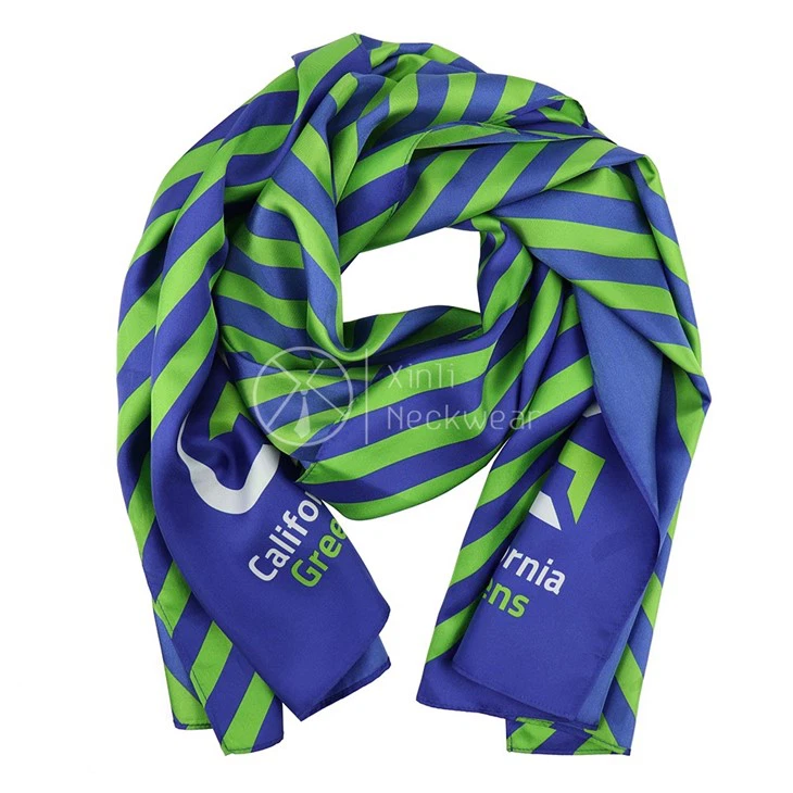 Green Striped Scarf